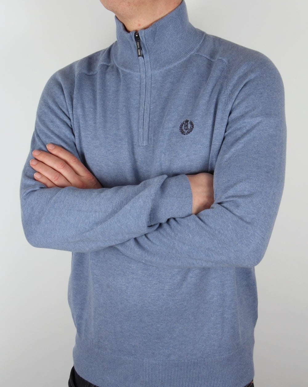Henri Lloyd Half Zip Knit Frost Blue