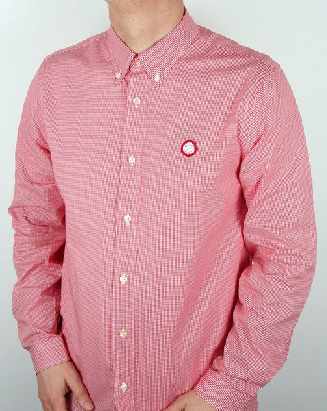 Pretty Green Glendale Gingham Shirt Red