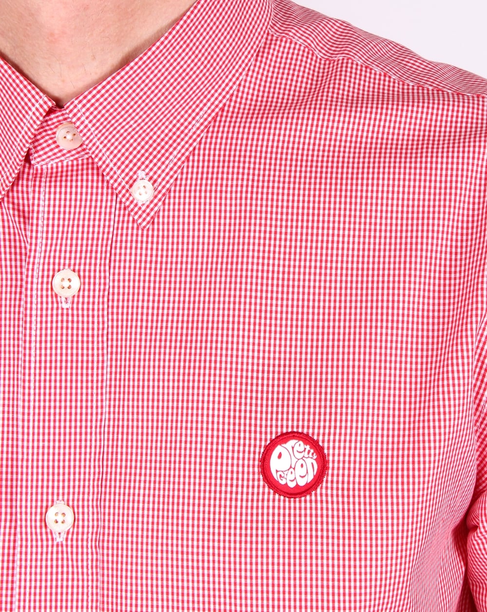 Pretty Green Glendale Gingham Shirt Red