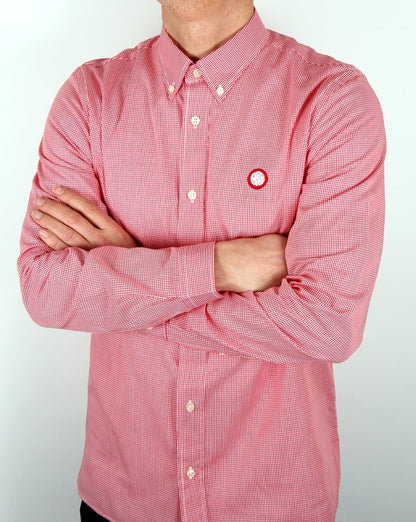 Pretty Green Glendale Gingham Shirt Red