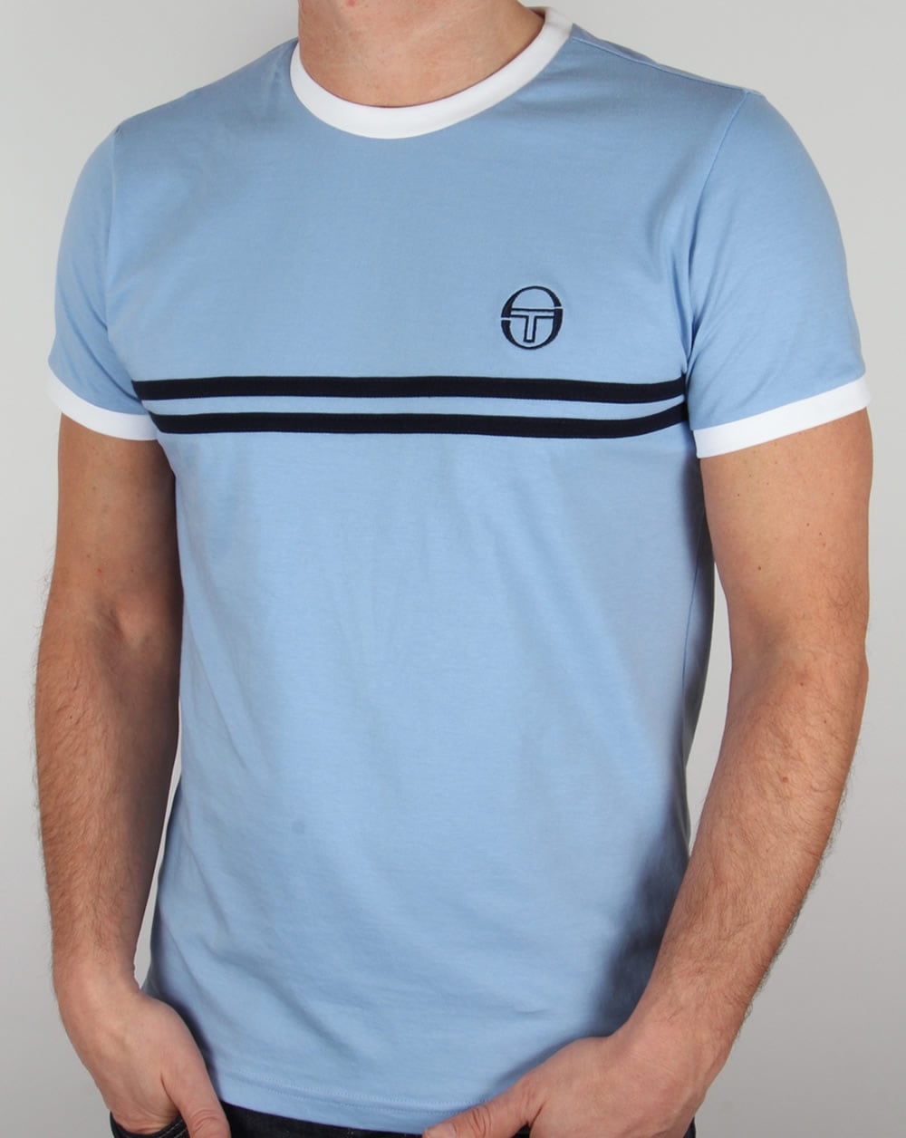Sergio Tacchini Super Mac T-shirt Sky Blue/White