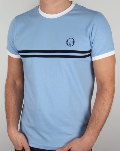Sergio Tacchini Super Mac T-shirt Sky Blue/White