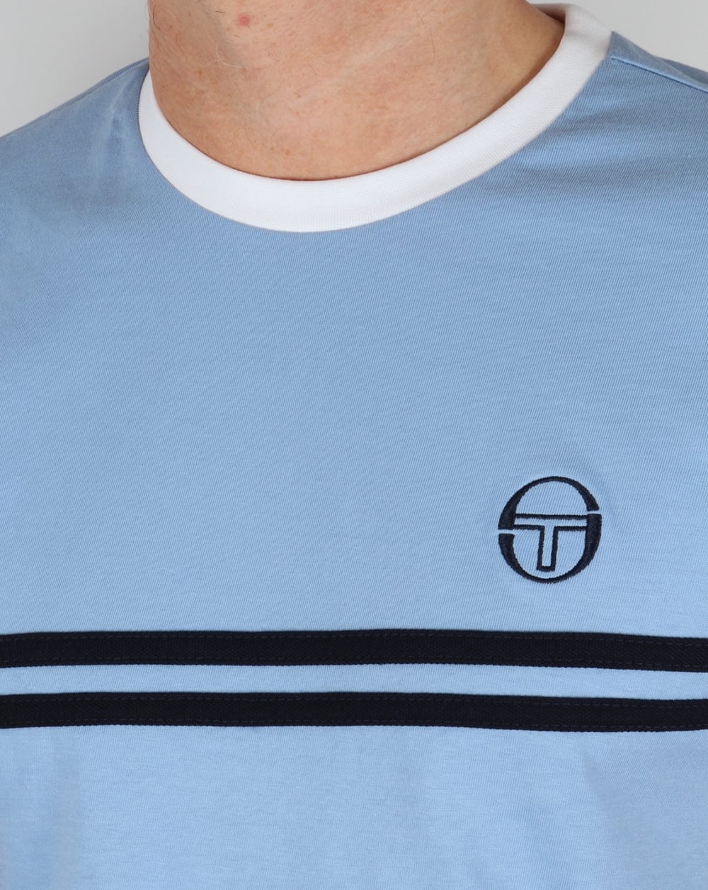 Sergio Tacchini Super Mac T-shirt Sky Blue/White