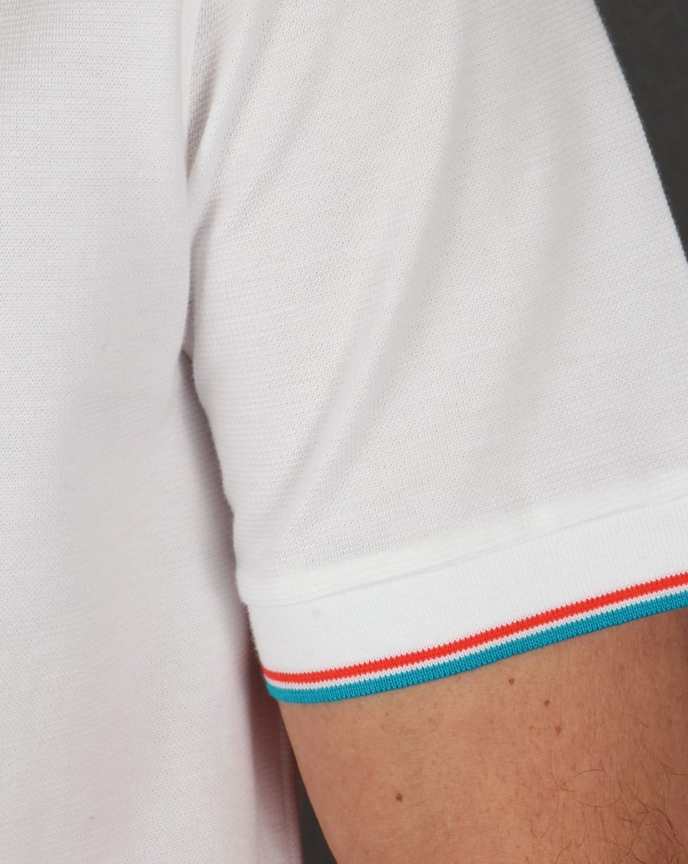 Lacoste Tipped Polo Shirt White/Ocean