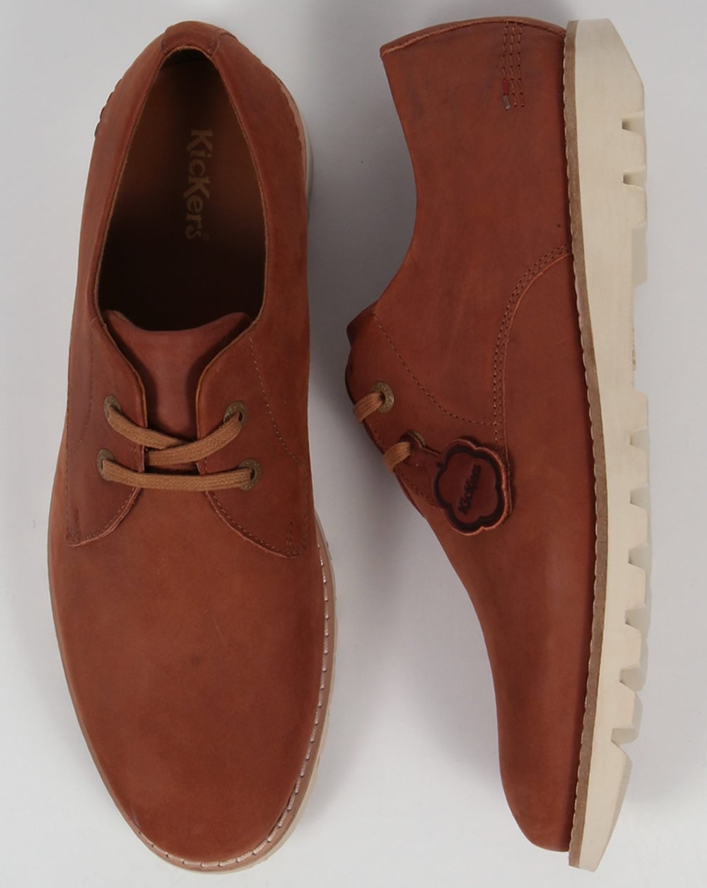 Kickers Kymbo Lace Leather Shoes Tan