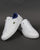 Lacoste Straightset Leather Trainers White/Blue
