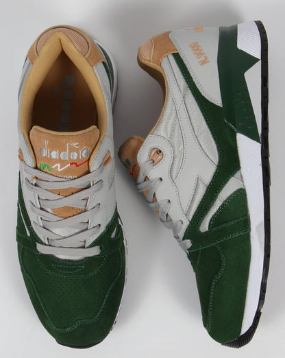 Diadora N9000 Double L Trainers Grey/Green