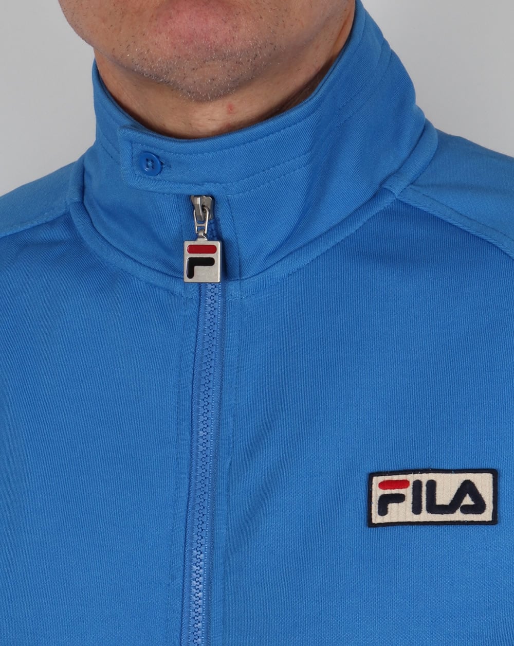 Fila Vintage 5 Stripe Track Top Ocean Blue/White