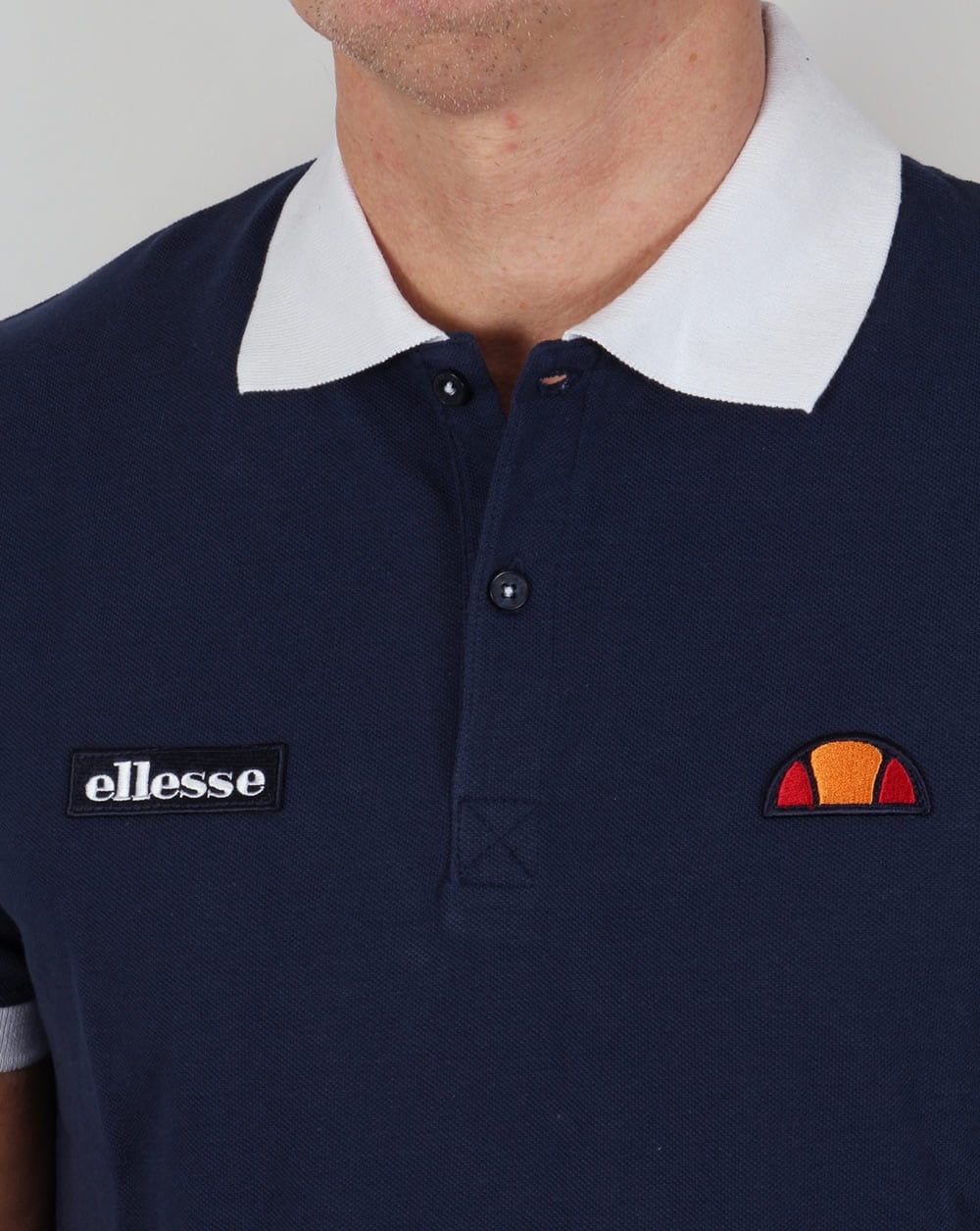 Ellesse Lessepsia Polo Shirt Navy/White