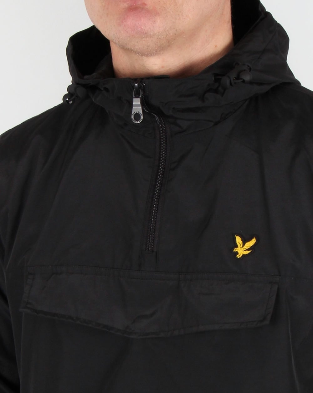 Lyle And Scott Qtr Zip Smock Jacket in Black