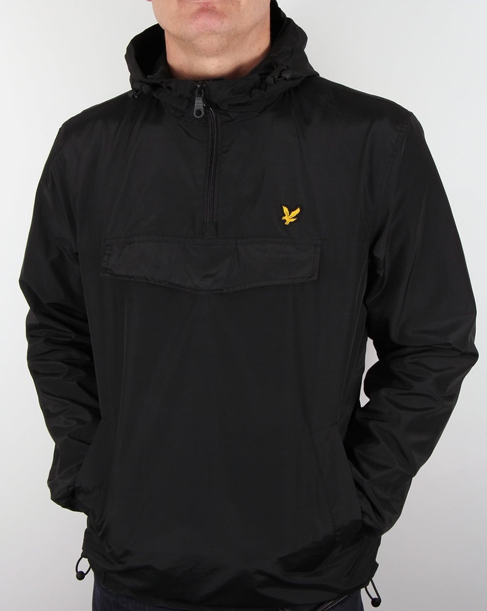 Lyle And Scott Qtr Zip Smock Jacket in Black