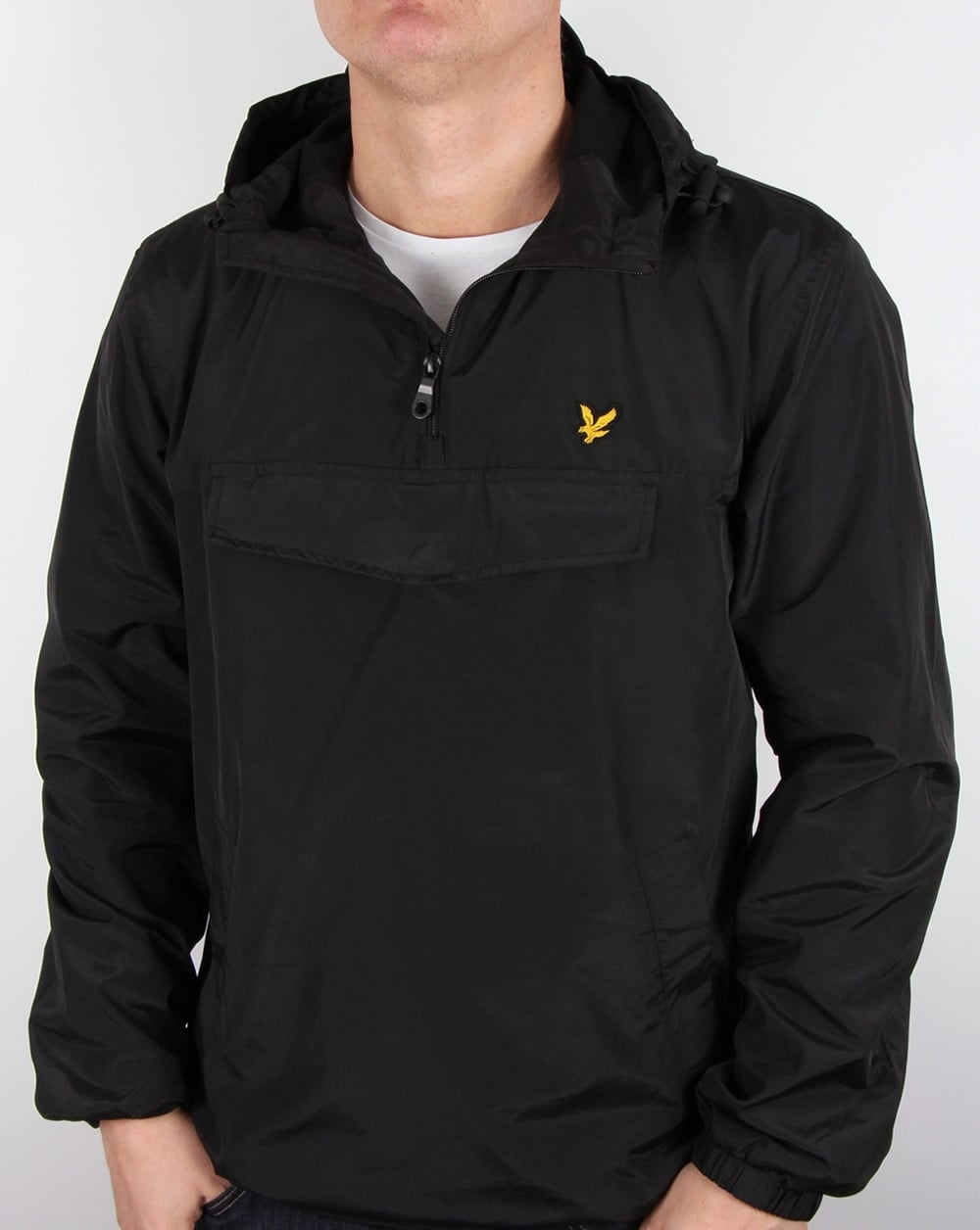 Lyle And Scott Qtr Zip Smock Jacket in Black