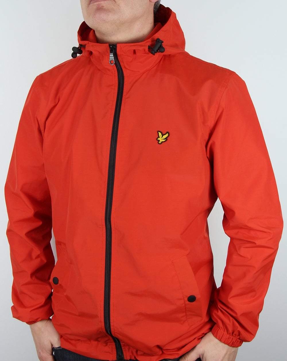 Lyle And Scott Zip Through Hooded Jacket True orange