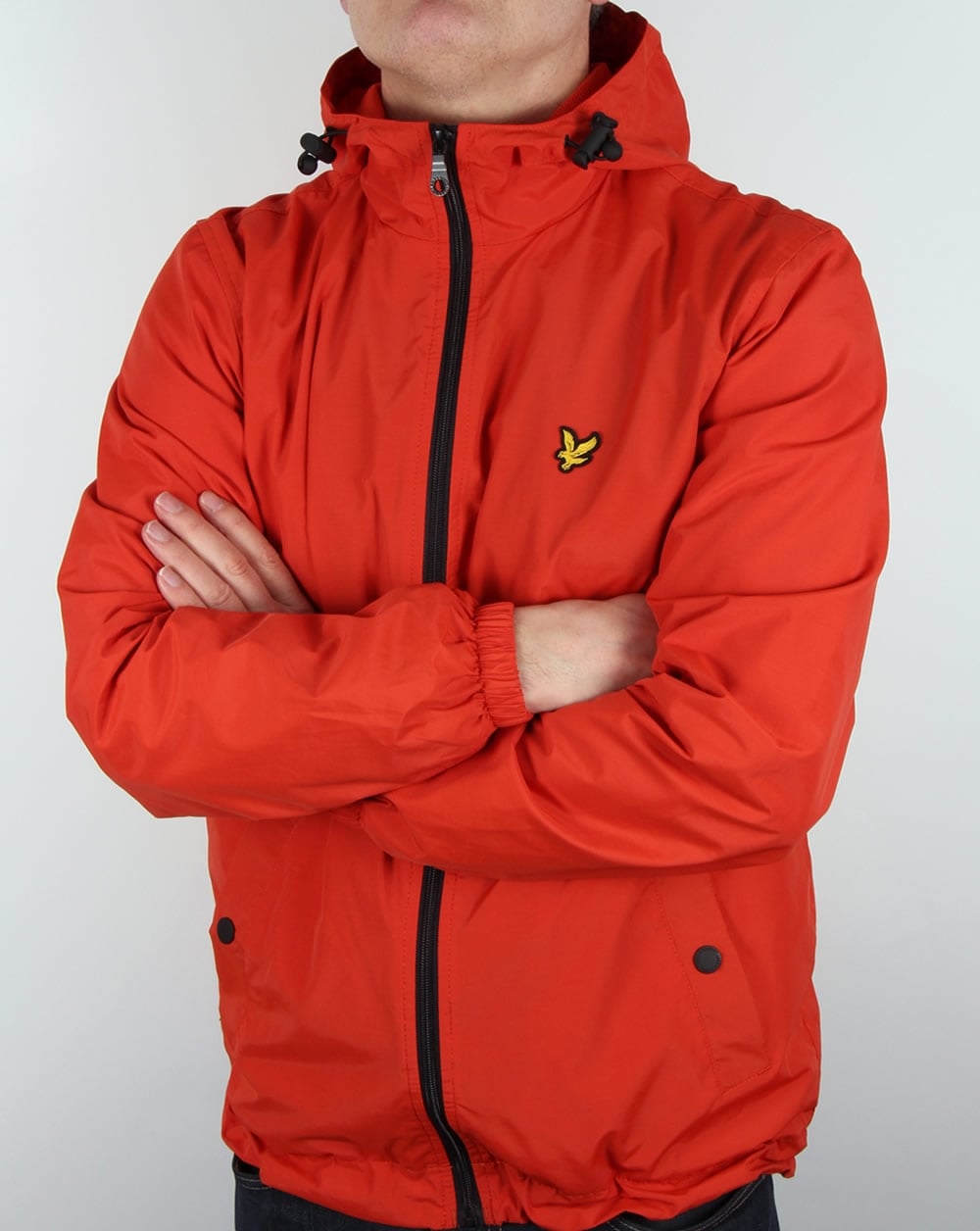Lyle And Scott Zip Through Hooded Jacket True orange