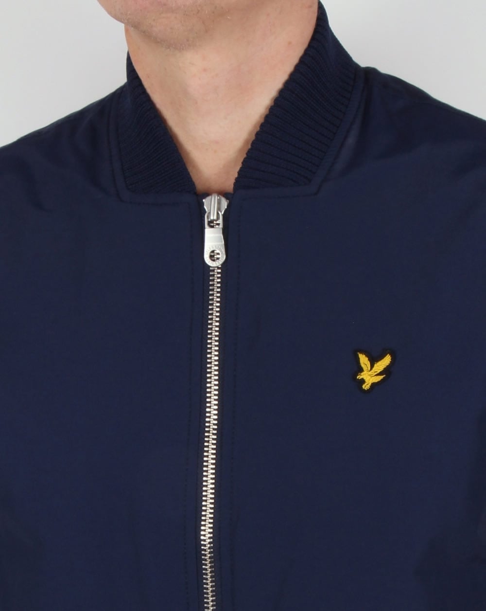 Lyle And Scott Nylon Bomber Jacket Navy
