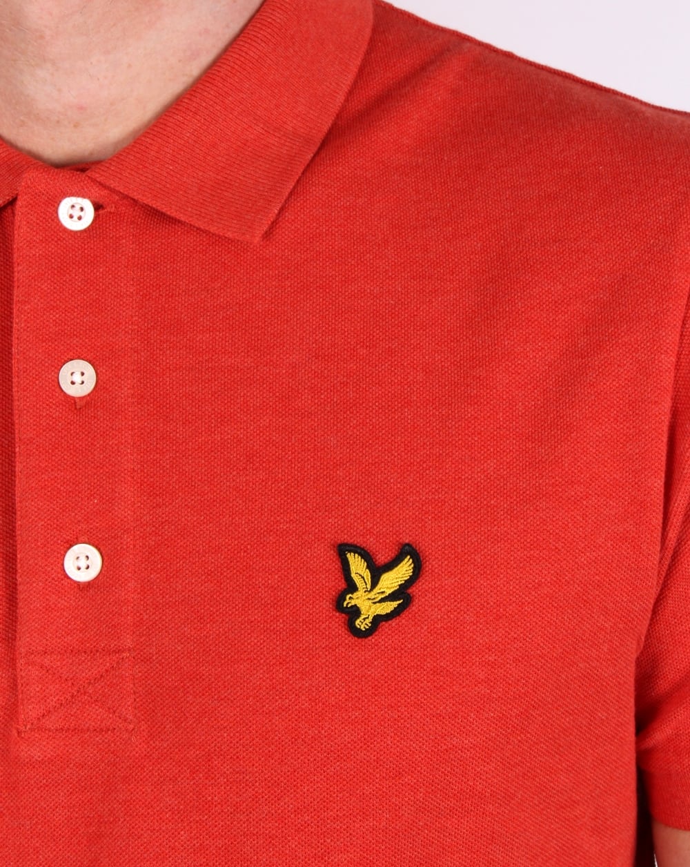 Lyle And Scott Polo Shirt Flame Red Marl