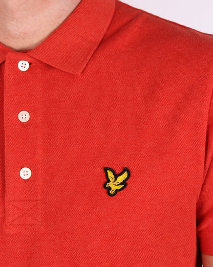 Lyle And Scott Polo Shirt Flame Red Marl