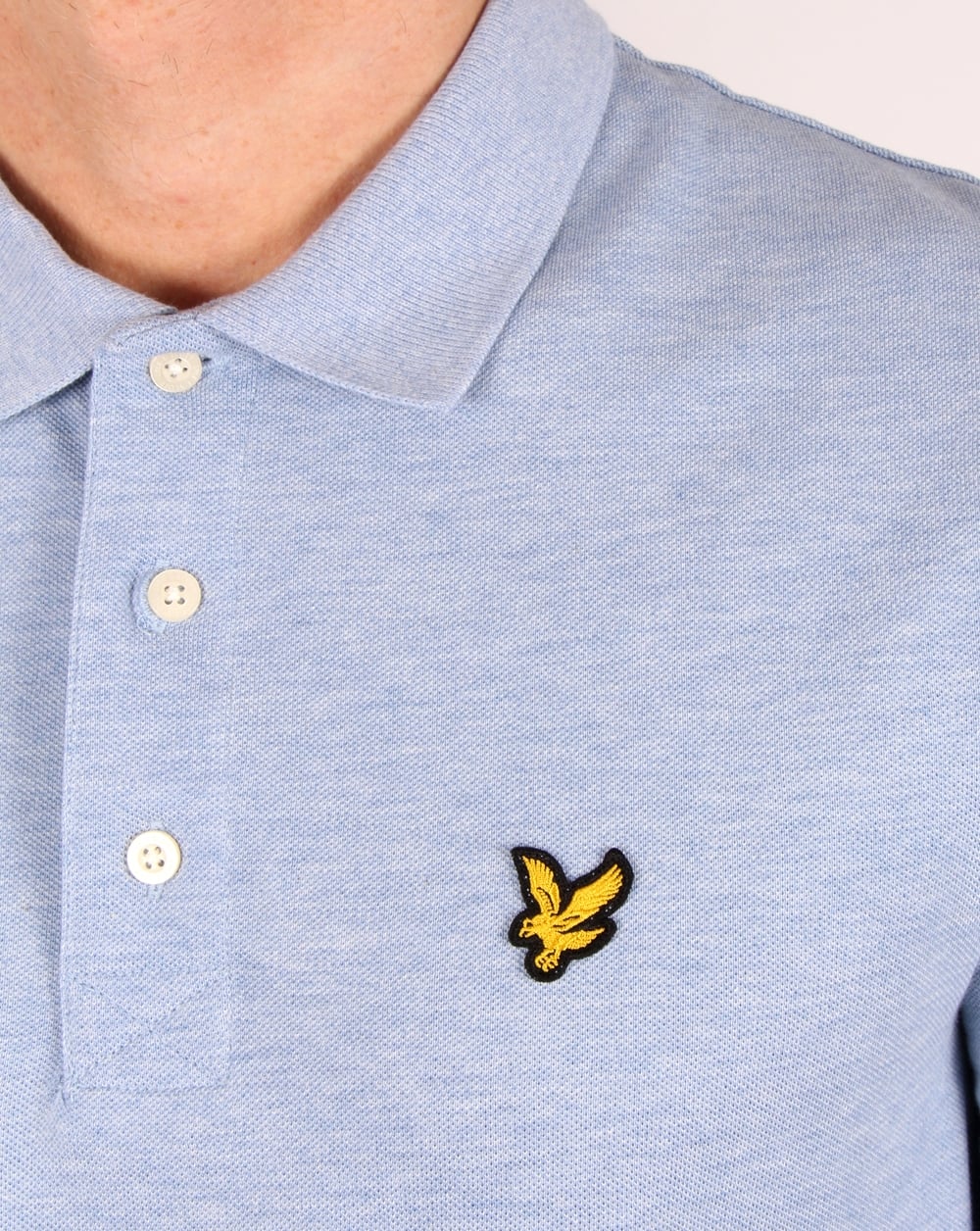 Lyle And Scott Long Sleeve Polo Shirt Blue Marl