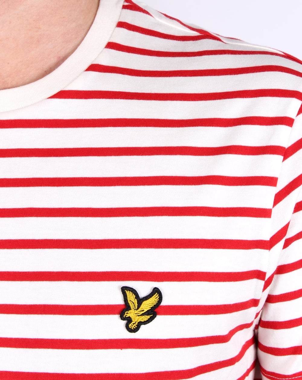 Lyle And Scott Breton Stripe T-shirt Racing Red
