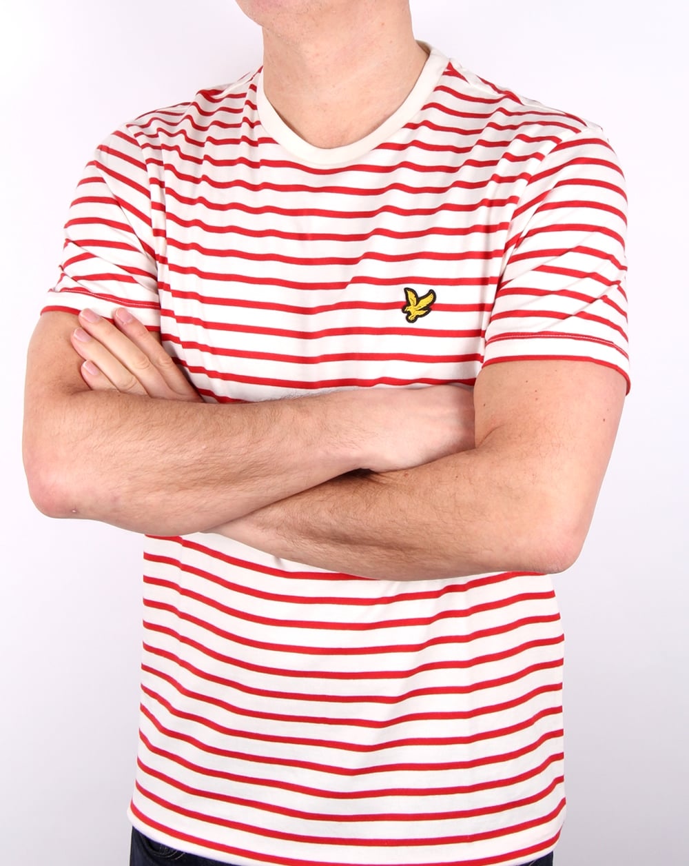 Lyle And Scott Breton Stripe T-shirt Racing Red