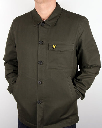 Lyle And Scott Shirt Jacket Dark Sage