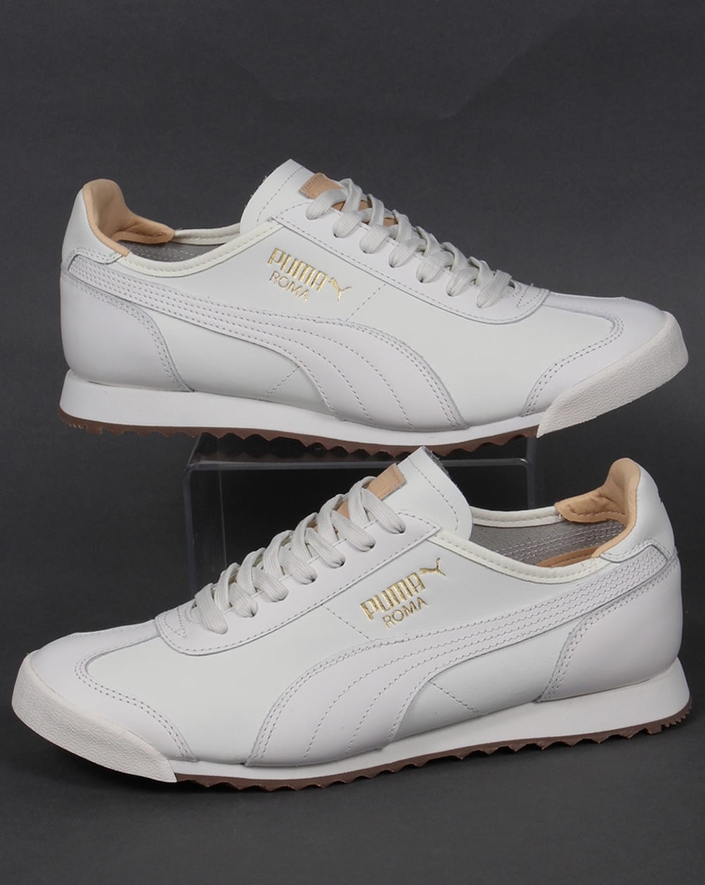 Puma Roma OG Leather Trainers Natural White