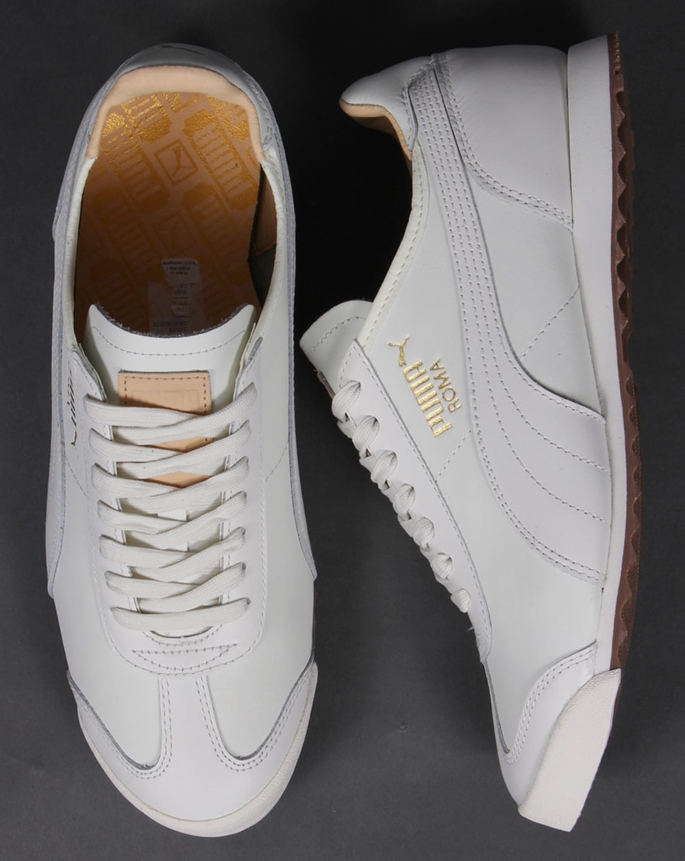Puma Roma OG Leather Trainers Natural White