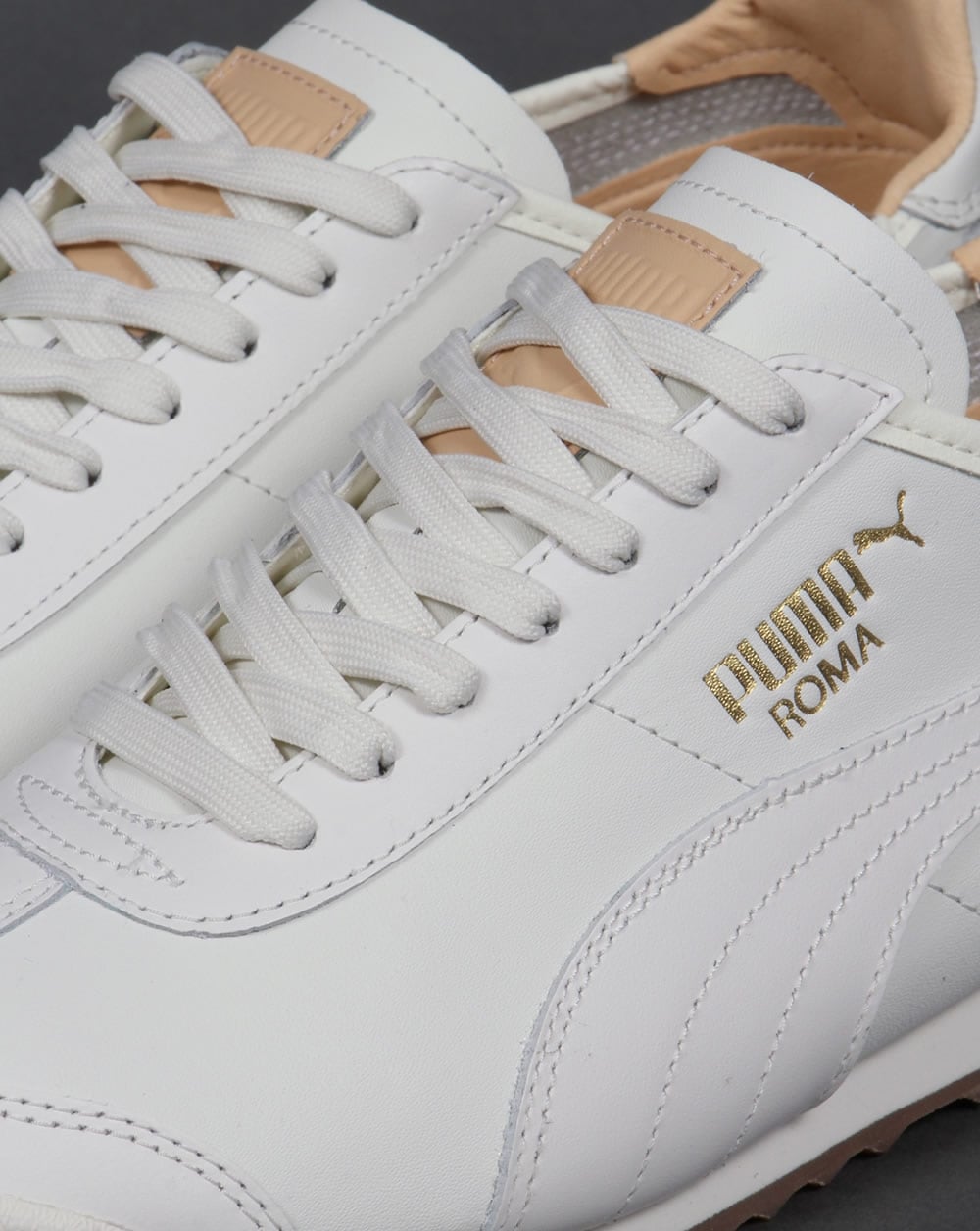 Puma Roma OG Leather Trainers Natural White