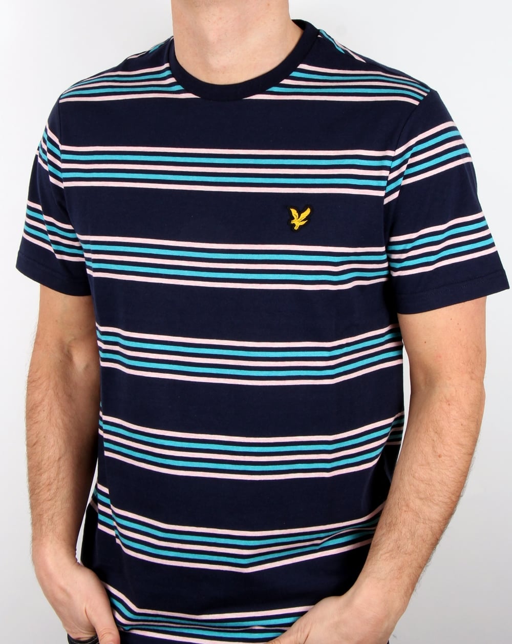 Lyle And Scott Stripe T Shirt Navy