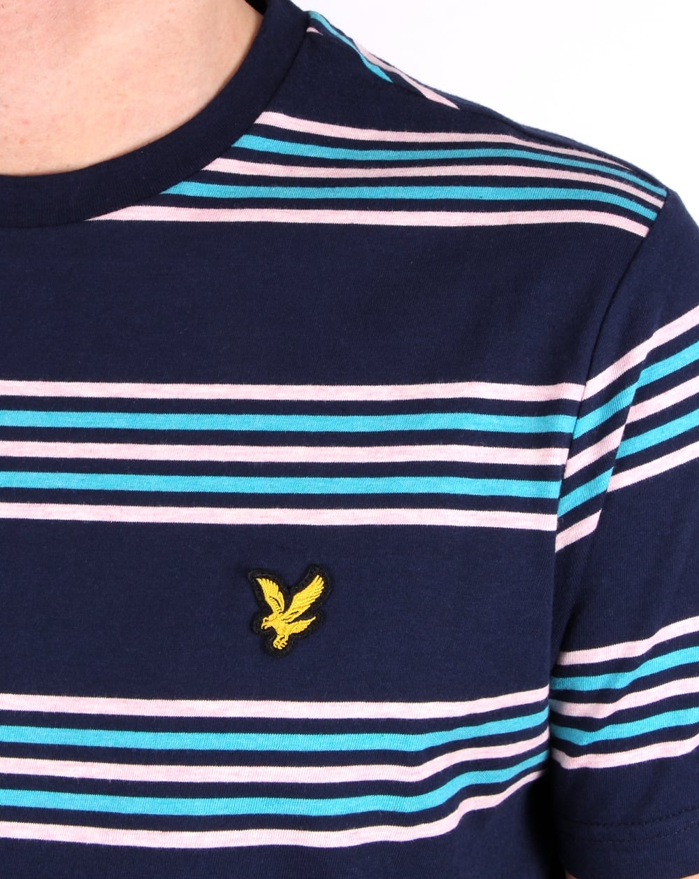 Lyle And Scott Stripe T Shirt Navy