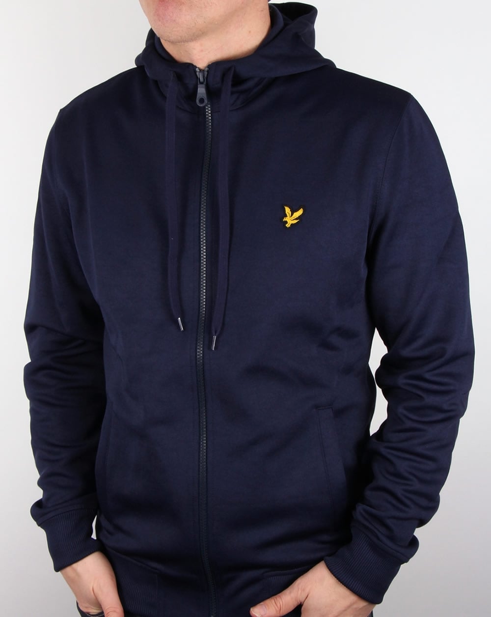 Lyle And Scott Hooded Funnel Neck Track Top Navy