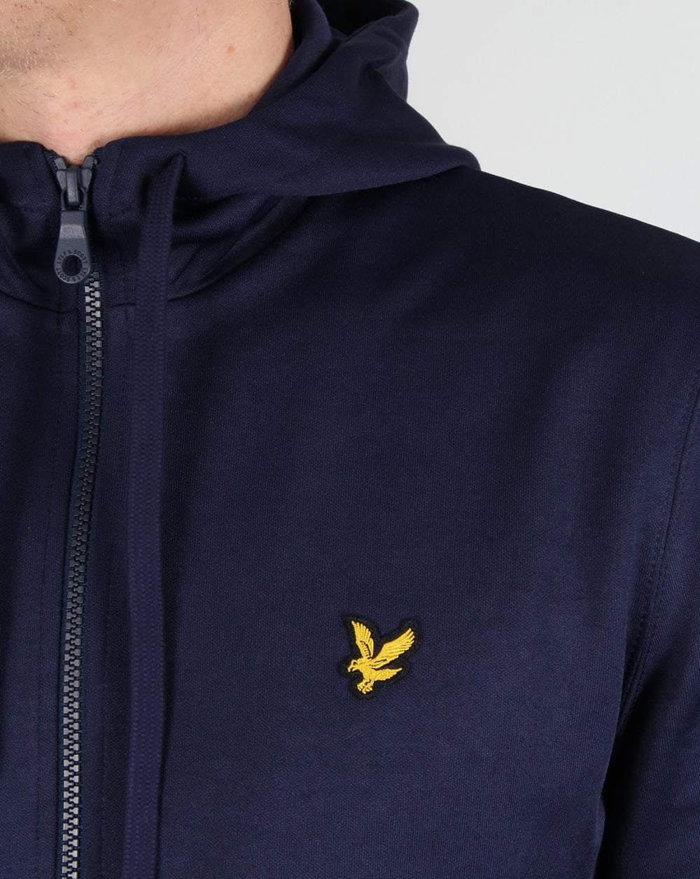 Lyle And Scott Hooded Funnel Neck Track Top Navy