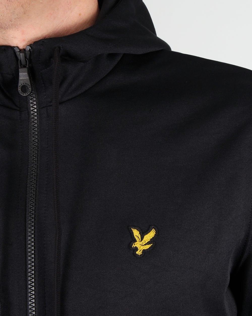 Lyle And Scott Hooded Funnel Neck Track Top Black