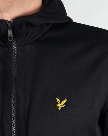 Lyle And Scott Hooded Funnel Neck Track Top Black