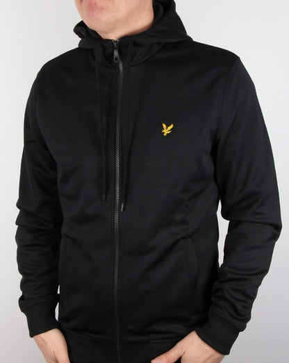 Lyle And Scott Hooded Funnel Neck Track Top Black