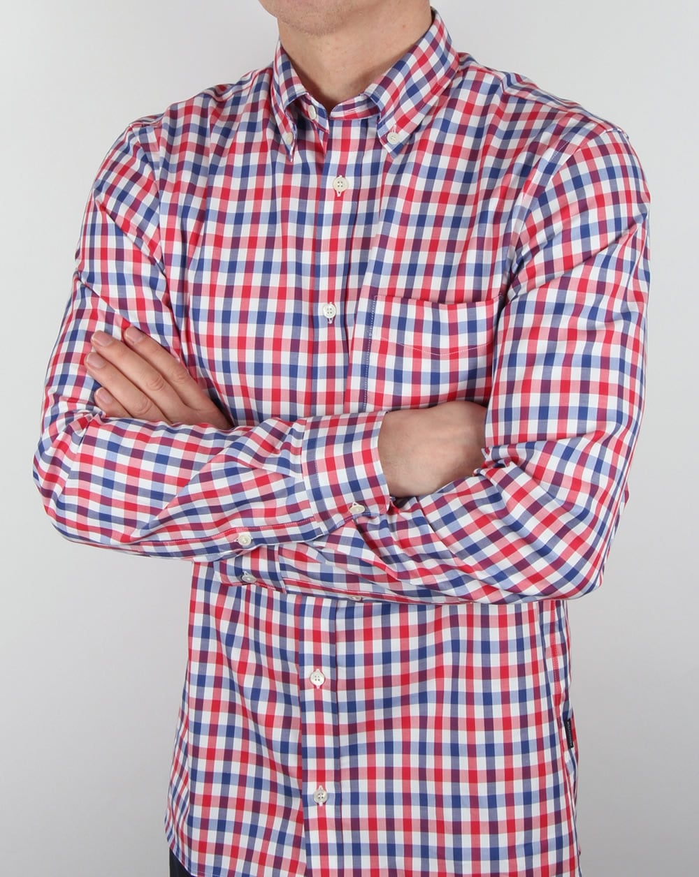 Aquascutum Emsworth Check Shirt Red/White/Navy