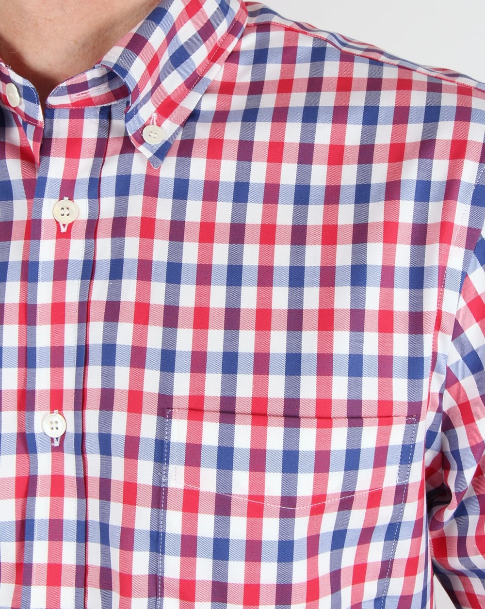 Aquascutum Emsworth Check Shirt Red/White/Navy
