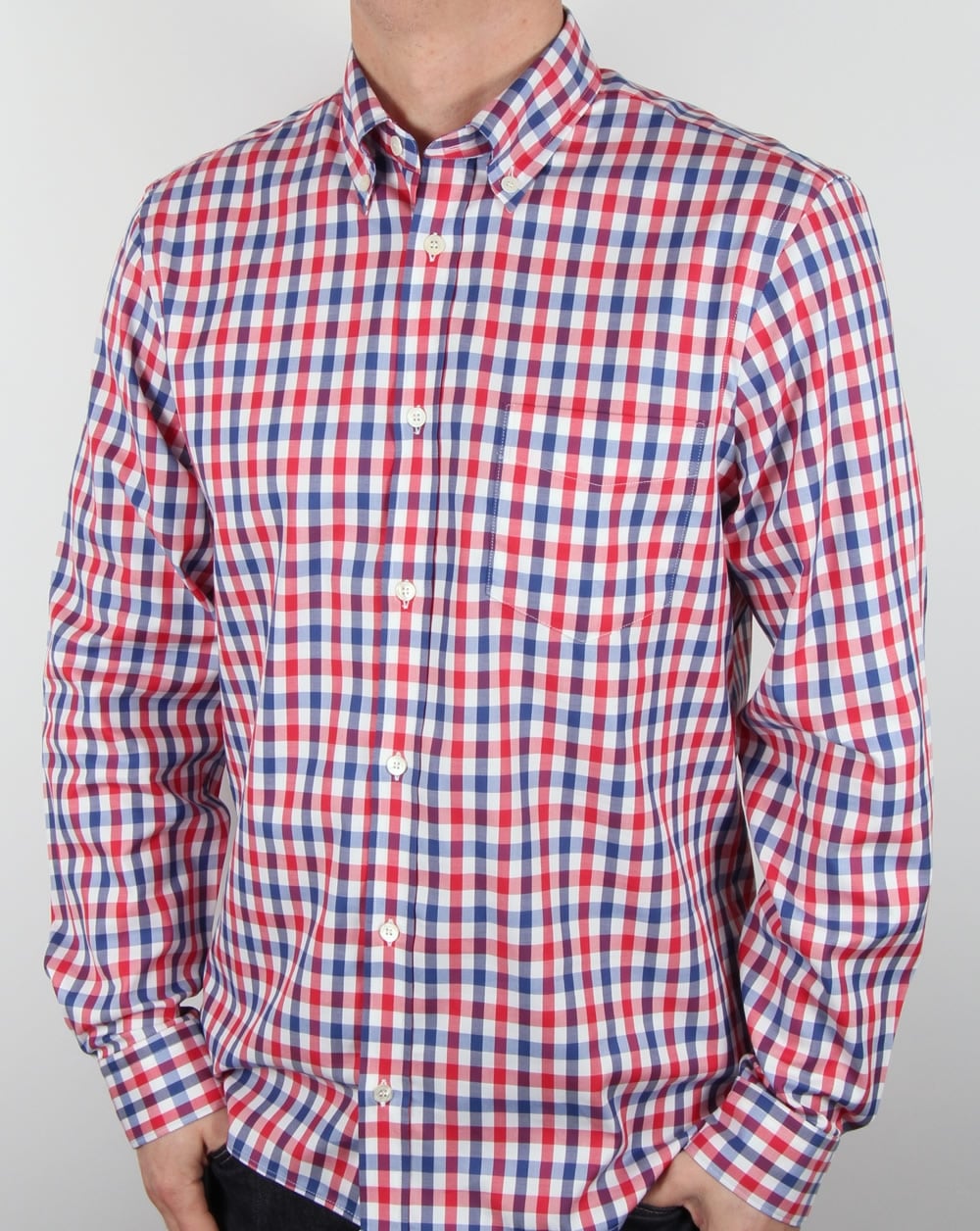Aquascutum Emsworth Check Shirt Red/White/Navy