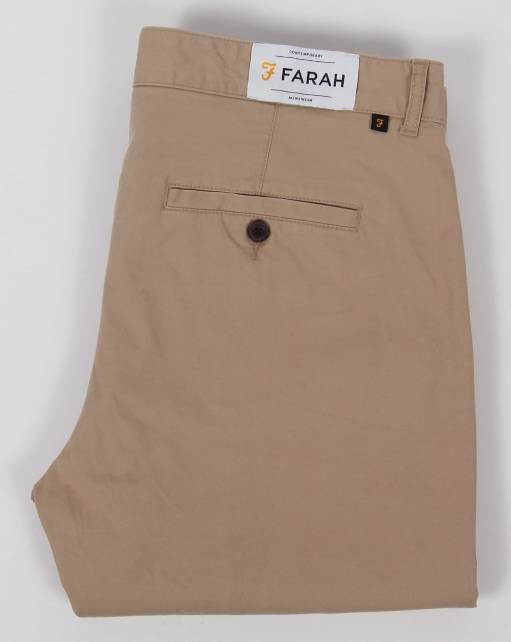 Farah Elm Chino Twill Trousers Light Sand