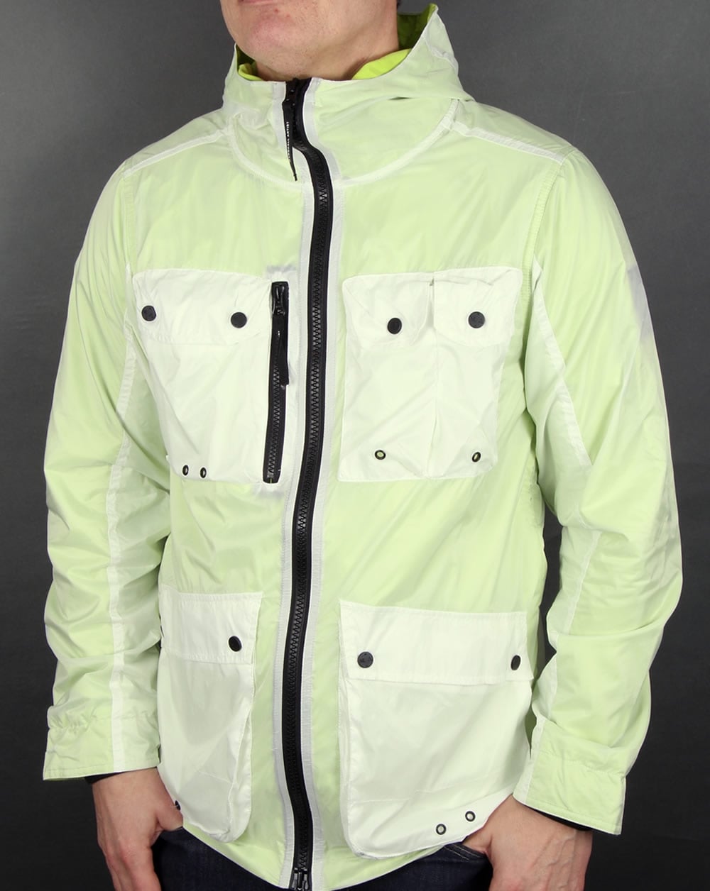 Marshall Artist Multi Pocket Overlay Jacket White/Sulphur