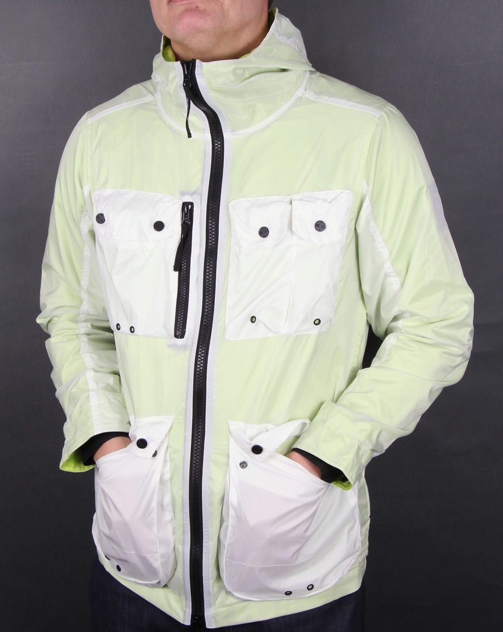 Marshall Artist Multi Pocket Overlay Jacket White/Sulphur