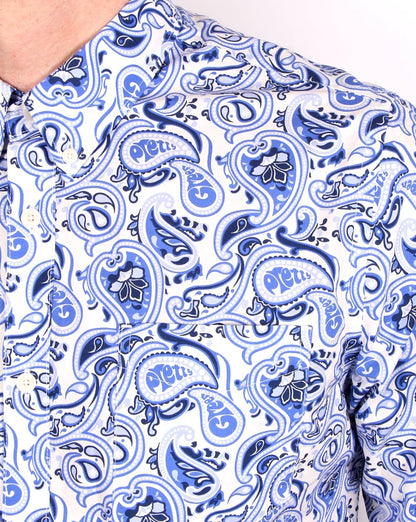 Pretty Green Caversham Paisley Shirt White