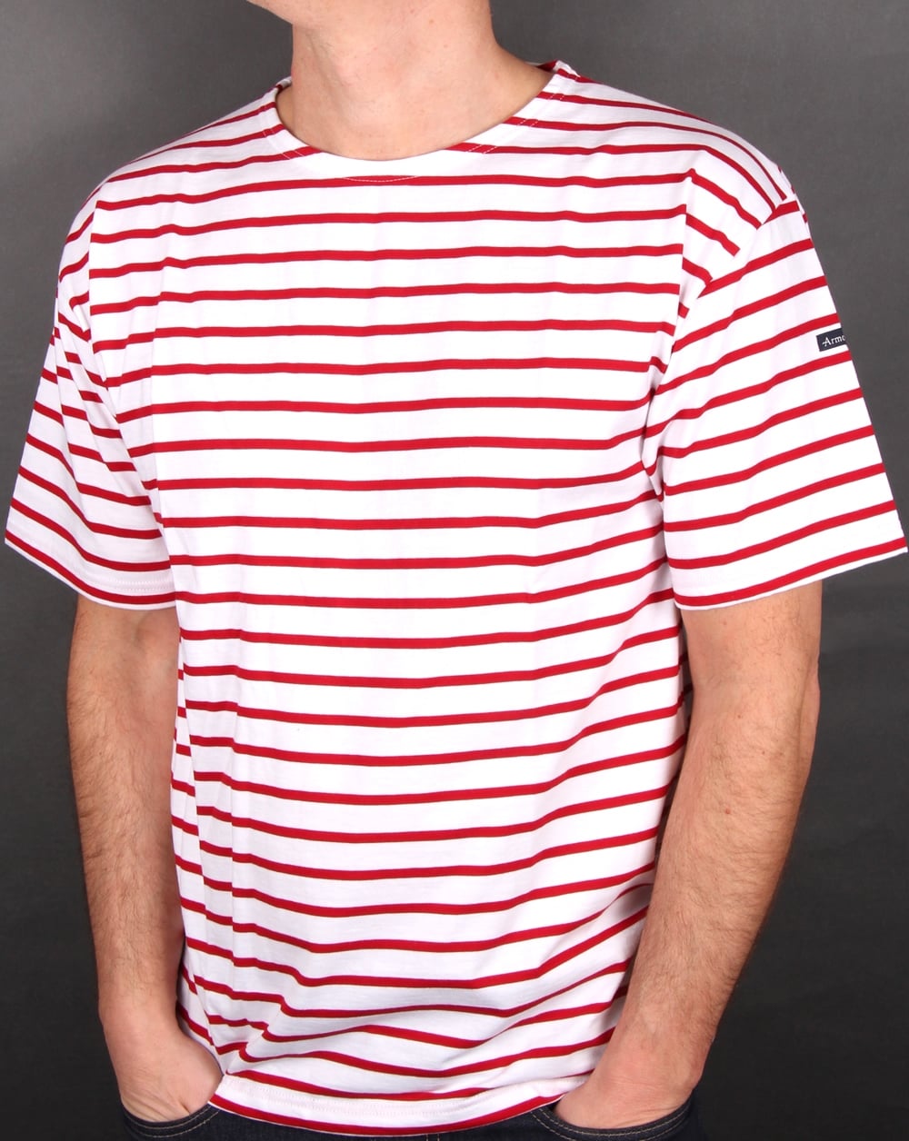 Armor-lux Theviec Stripe T-shirt Red/white