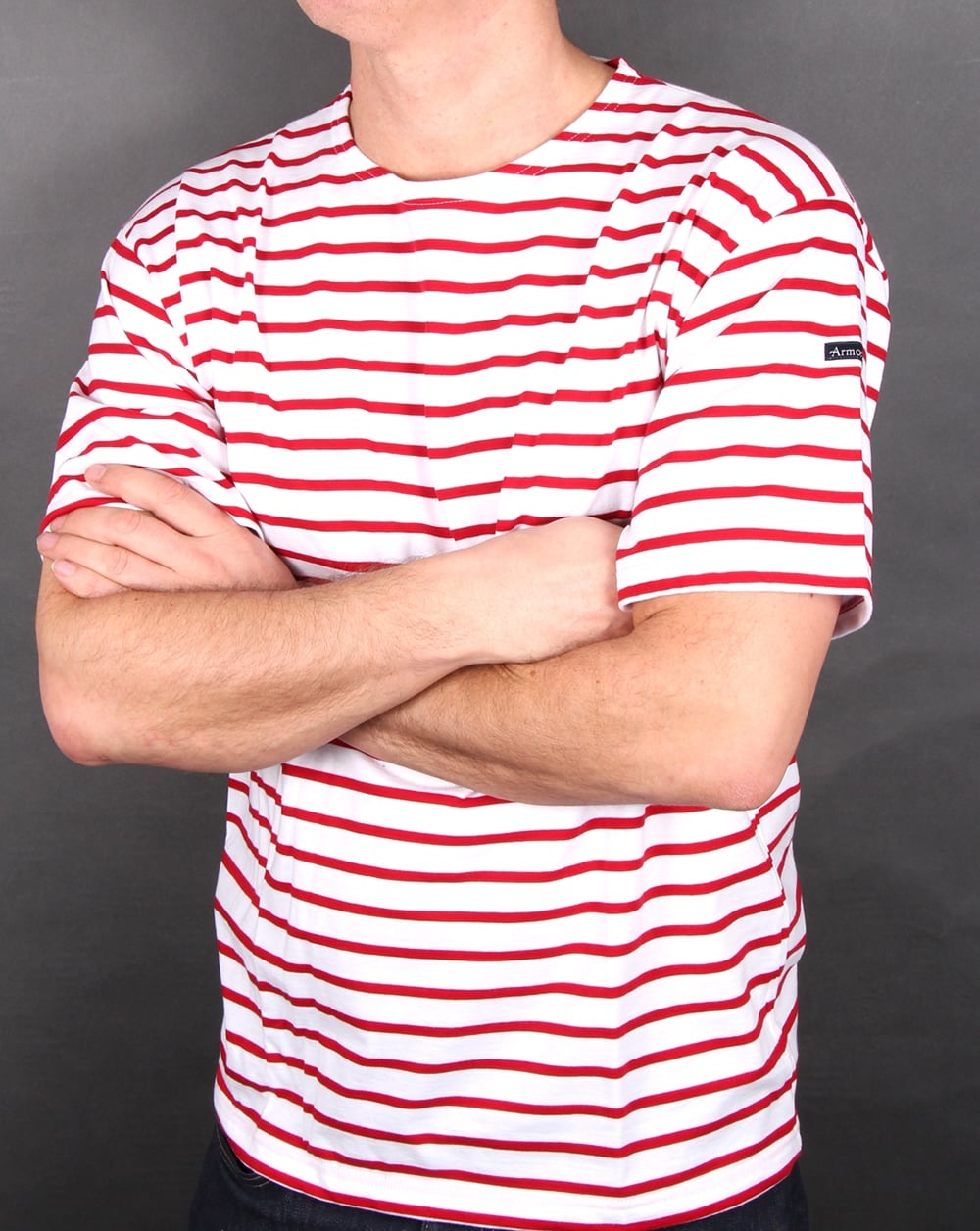 Armor-lux Theviec Stripe T-shirt Red/white