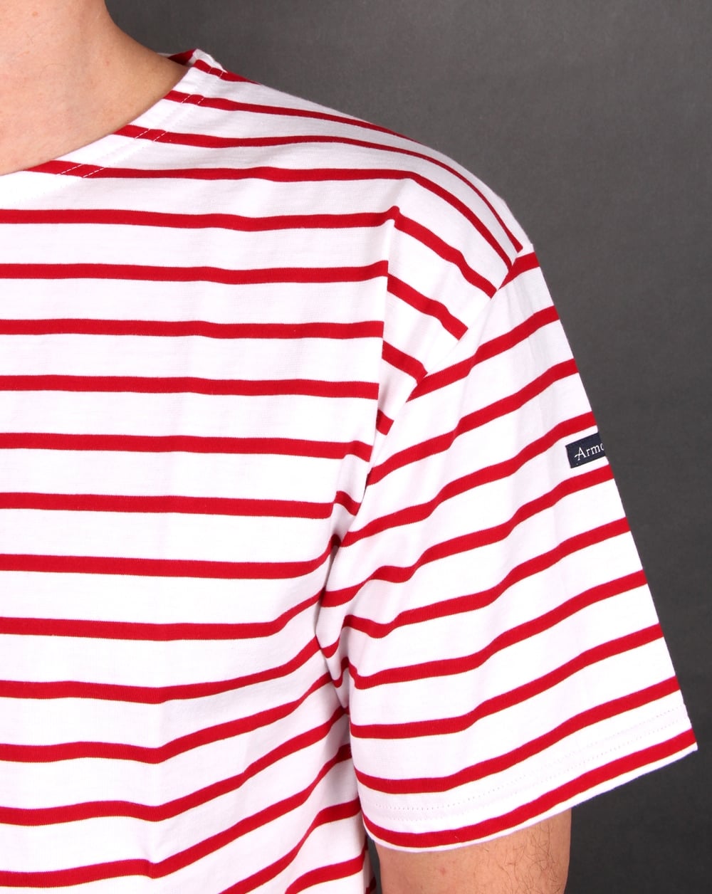 Armor-lux Theviec Stripe T-shirt Red/white