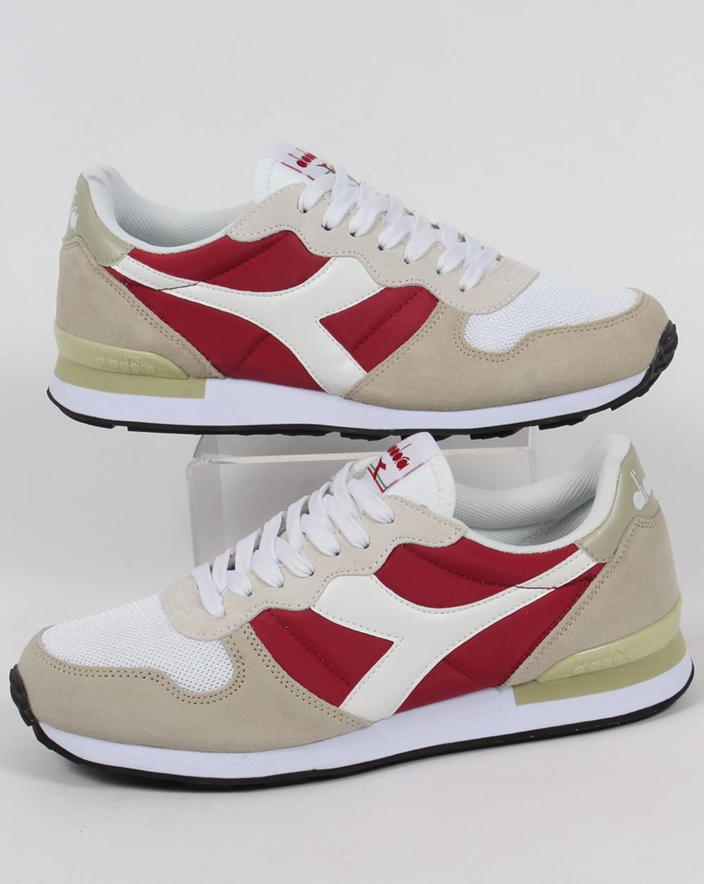 Diadora Camaro Trainers Red Bud/White