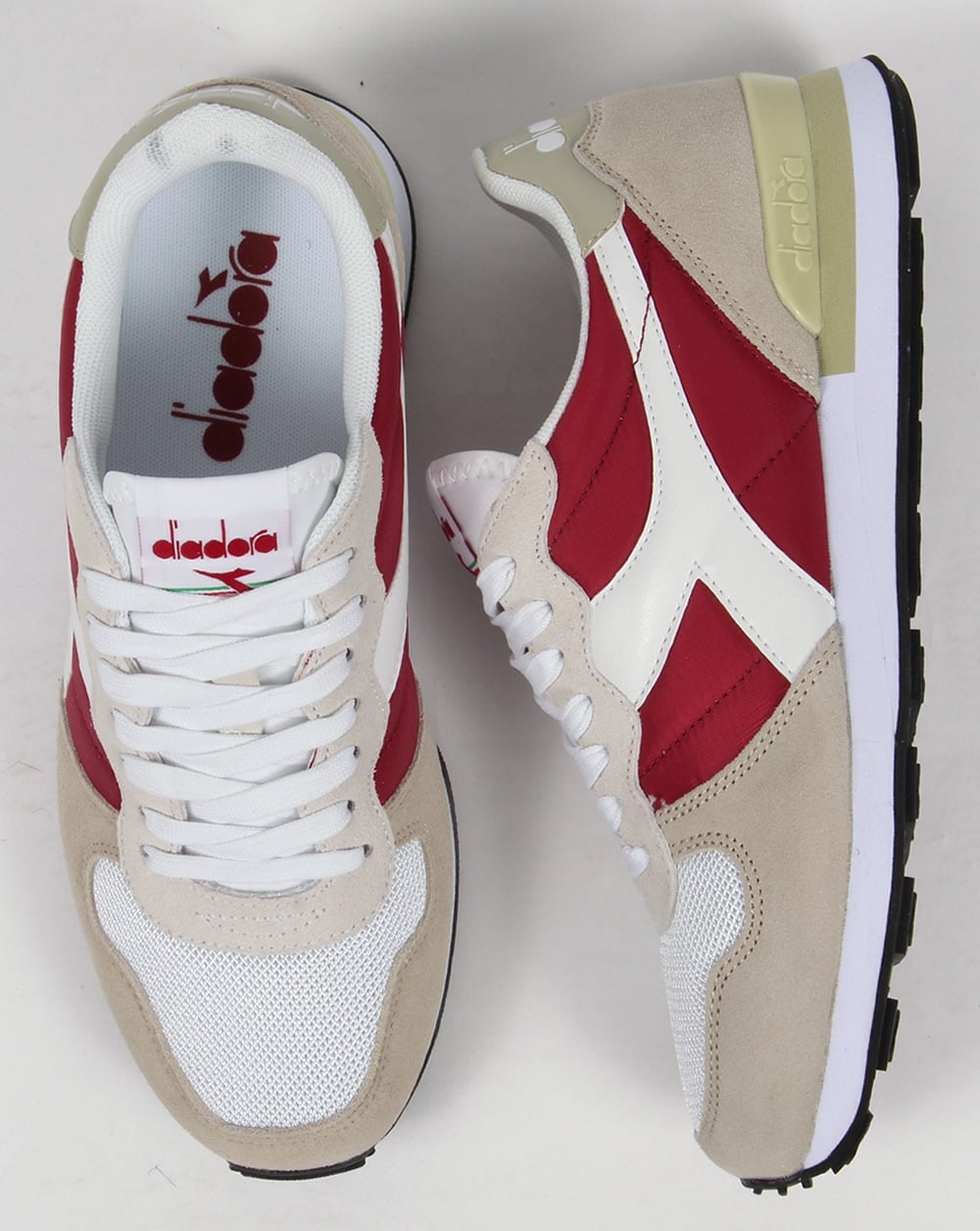 Diadora Camaro Trainers Red Bud/White
