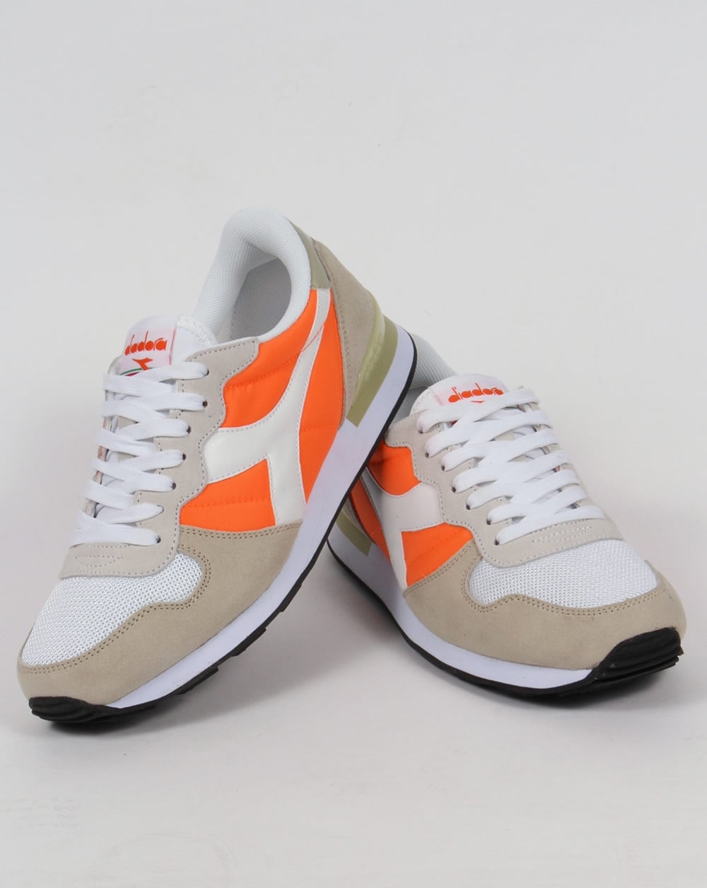 Diadora Camaro Trainers Vermillion Orange/White