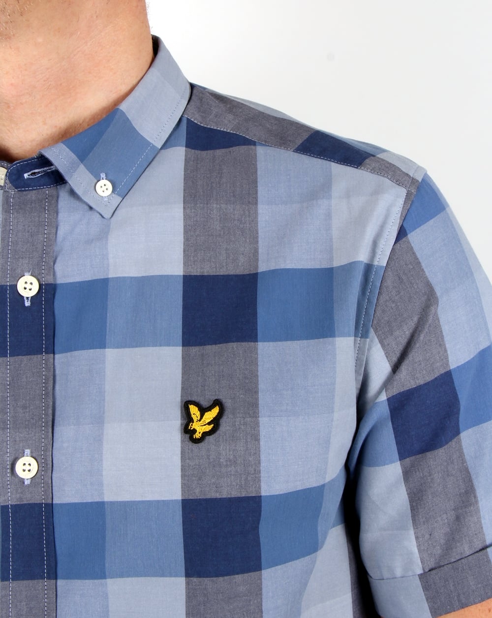Lyle And Scott Check S/S Shirt Navy