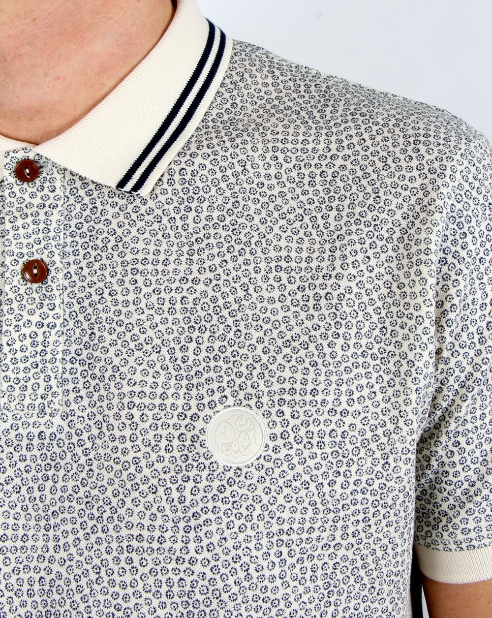 Pretty Green Mayflower Polo Shirt Stone